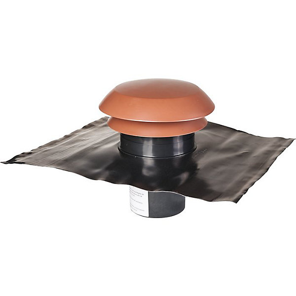 Chapeau de toiture plastique finition tuile - Diamètre 160 mm - CARA - Anjos