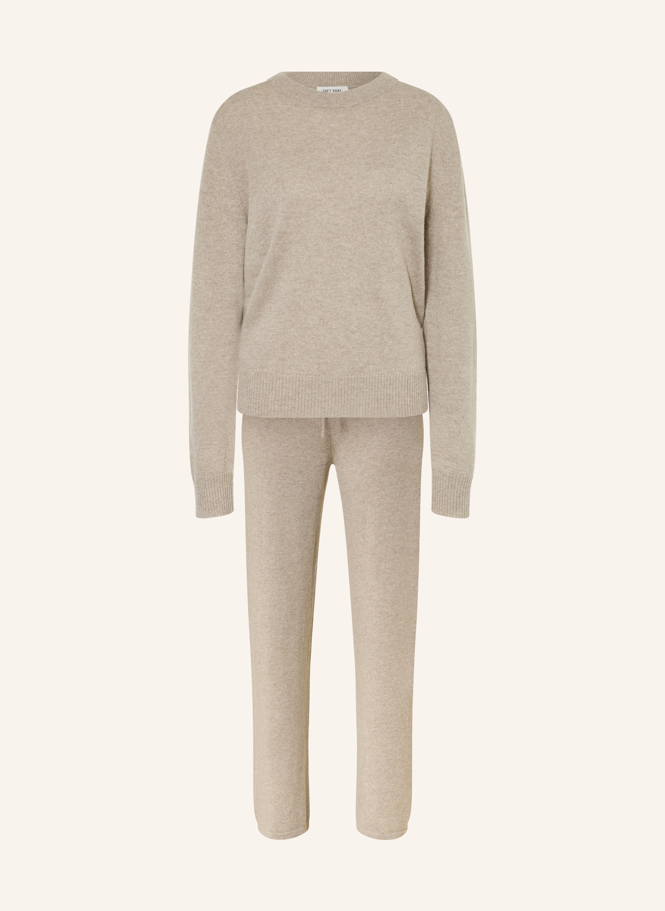 SOFT GOAT Set: Cashmere-Pullover und Strickhose aus Cashmere