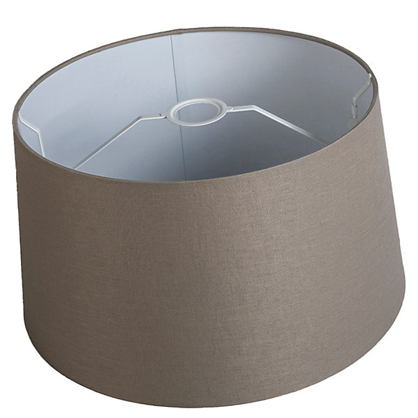 Abatjour rond schuin linnen - D450 mm - Taupe -
