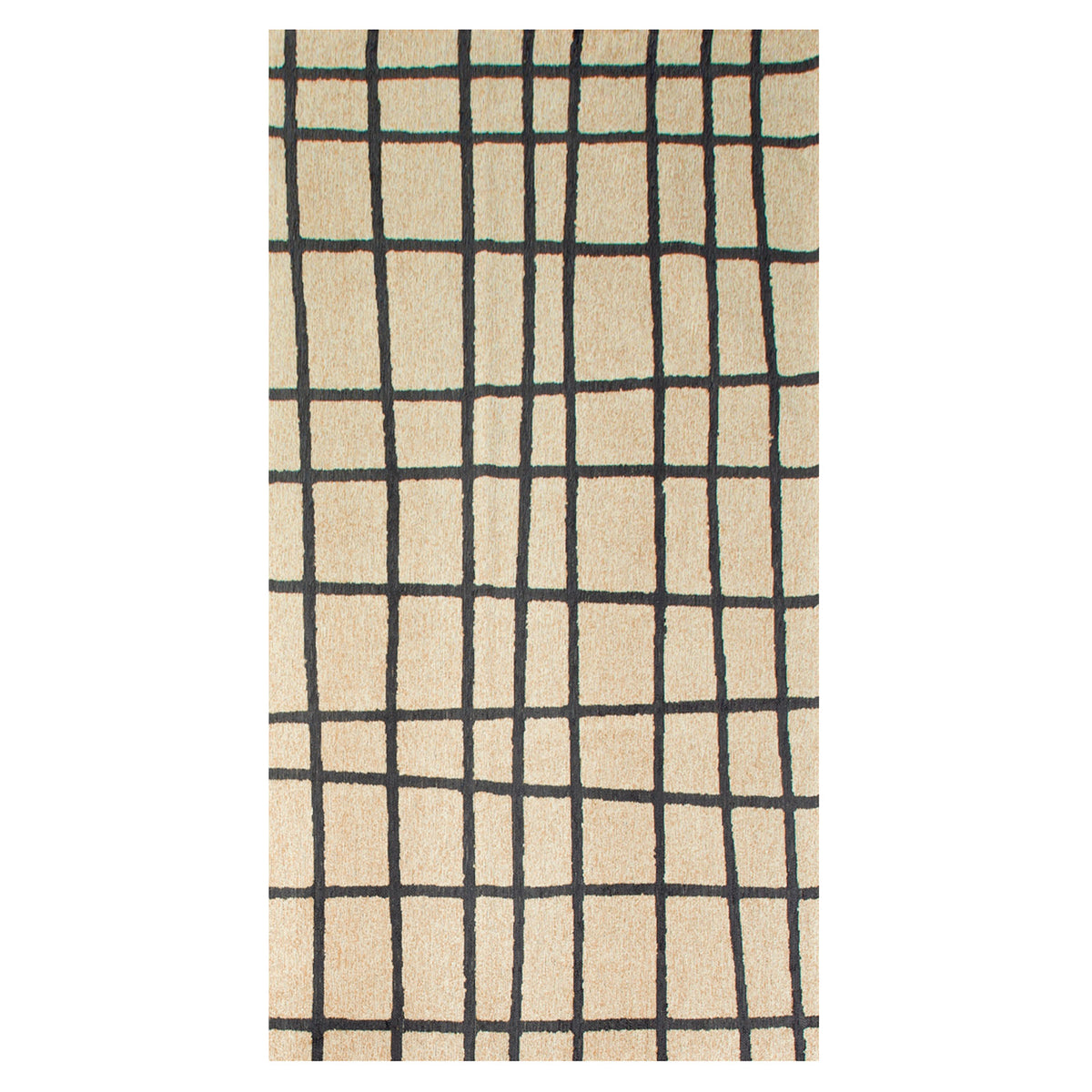 Lola&Moi vloerkleed Creamy Black - zilver - 80x150cm