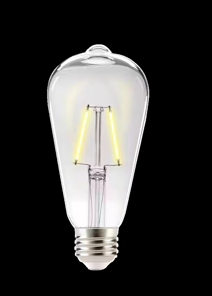 NOMA Designer Series ST19 E26 Dimmable LED Light Bulbs, 300 Lumens, Warm White, 40W, 4-pk