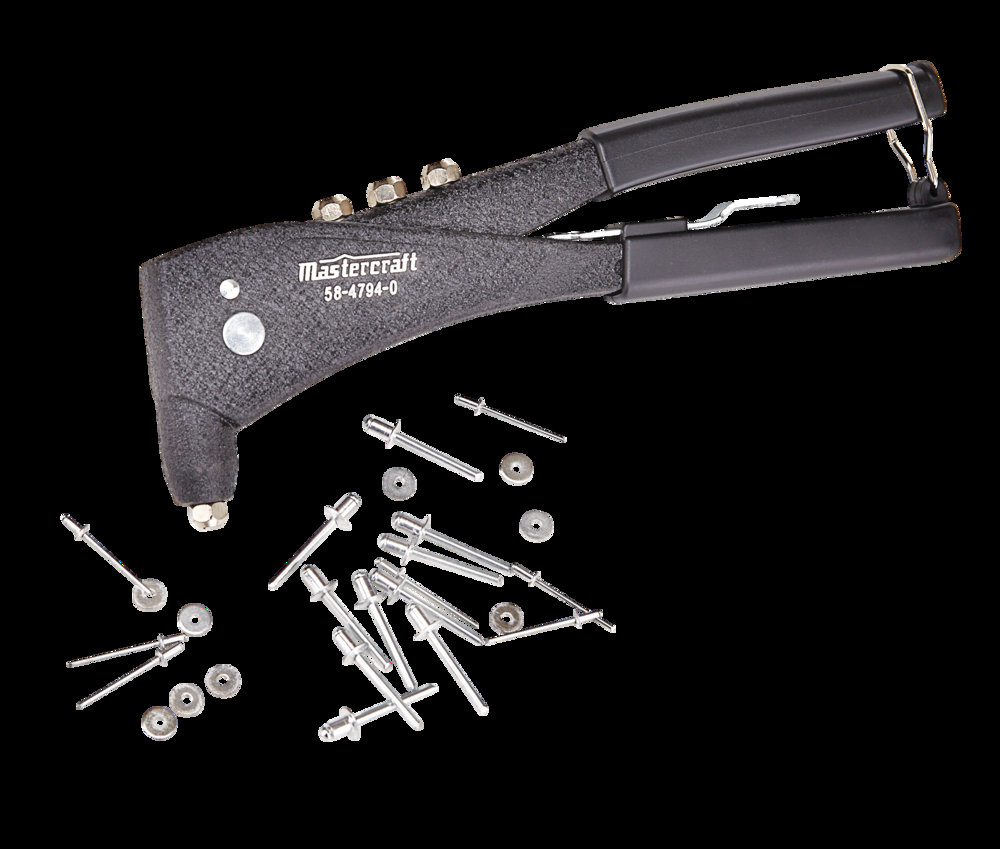 Mastercraft 10-in One Hand Rivet Gun, 71-pc