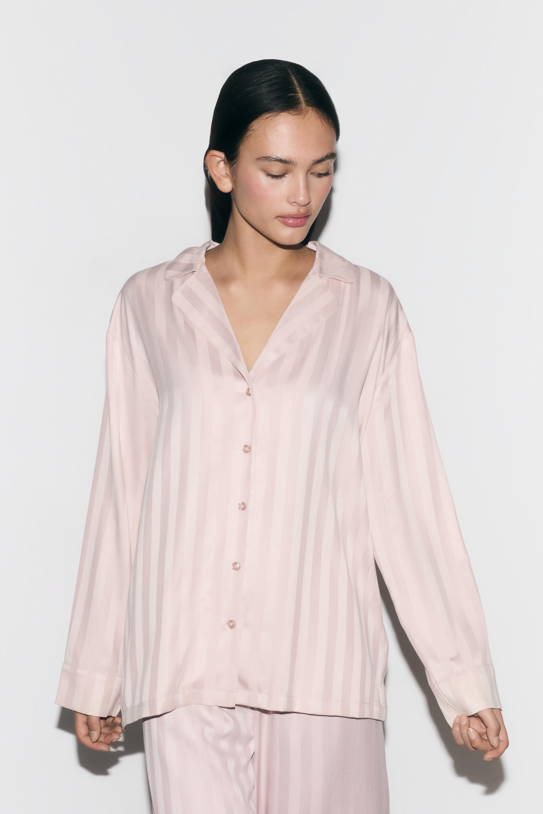 Pijama satinado rayas