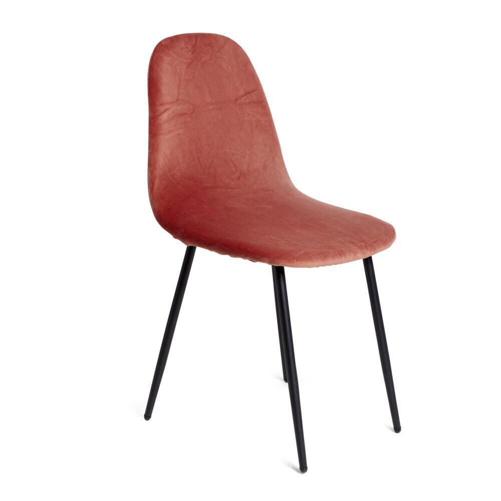 Housse de chaise velours extensible terracotta L45xP40xH45cm