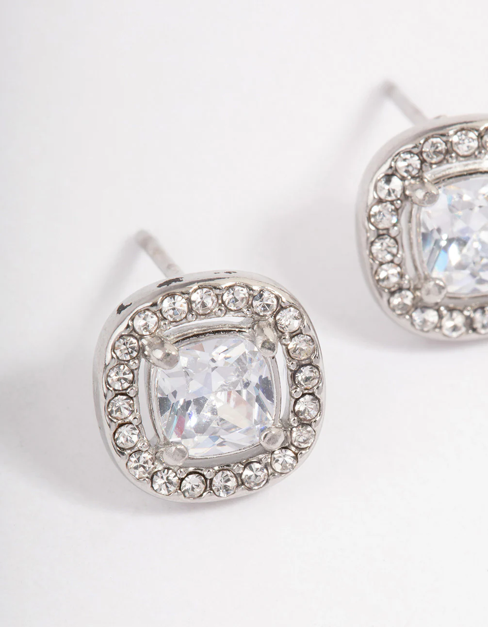 Surgical Steel Cubic Zirconia Rounded Stud Earrings