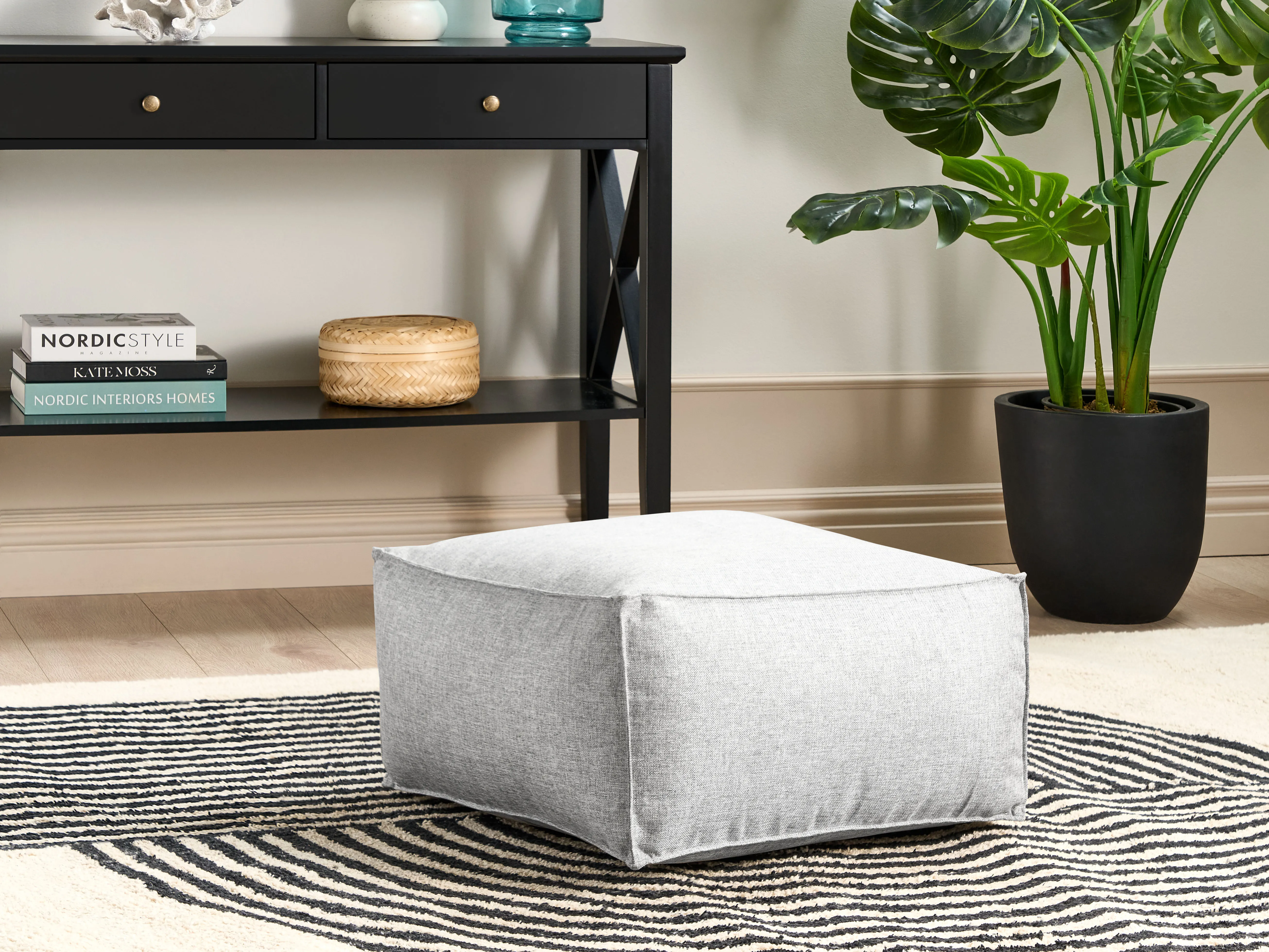 Pouffe MUKKI Fabric Grey