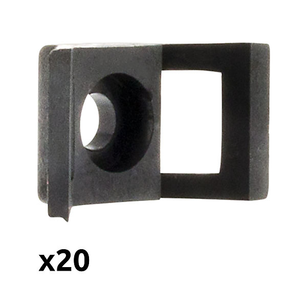 Lot de 20 embases à visser - Noir - Zenitech