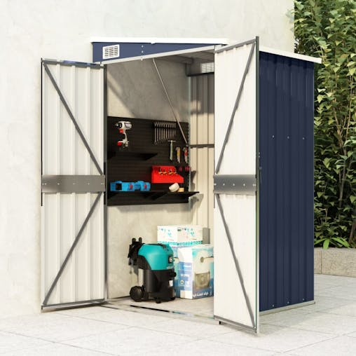 NNEVL Wall-mounted Garden Shed Anthracite 118x100x178 cm Steel