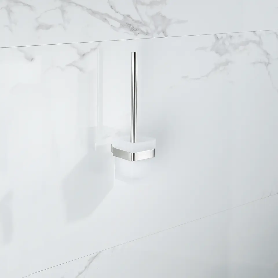 VDN Stainless Toiletborstel met houder - Zilver - RVS - Hangend