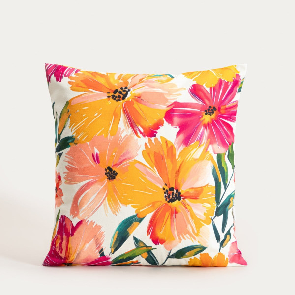 Poszewka AMELIA w kwiatowy wzór 45x45cm HOMLA