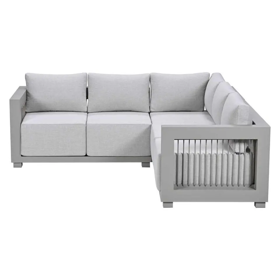 Houston aluminium hoek loungeset - taupe - valley sand