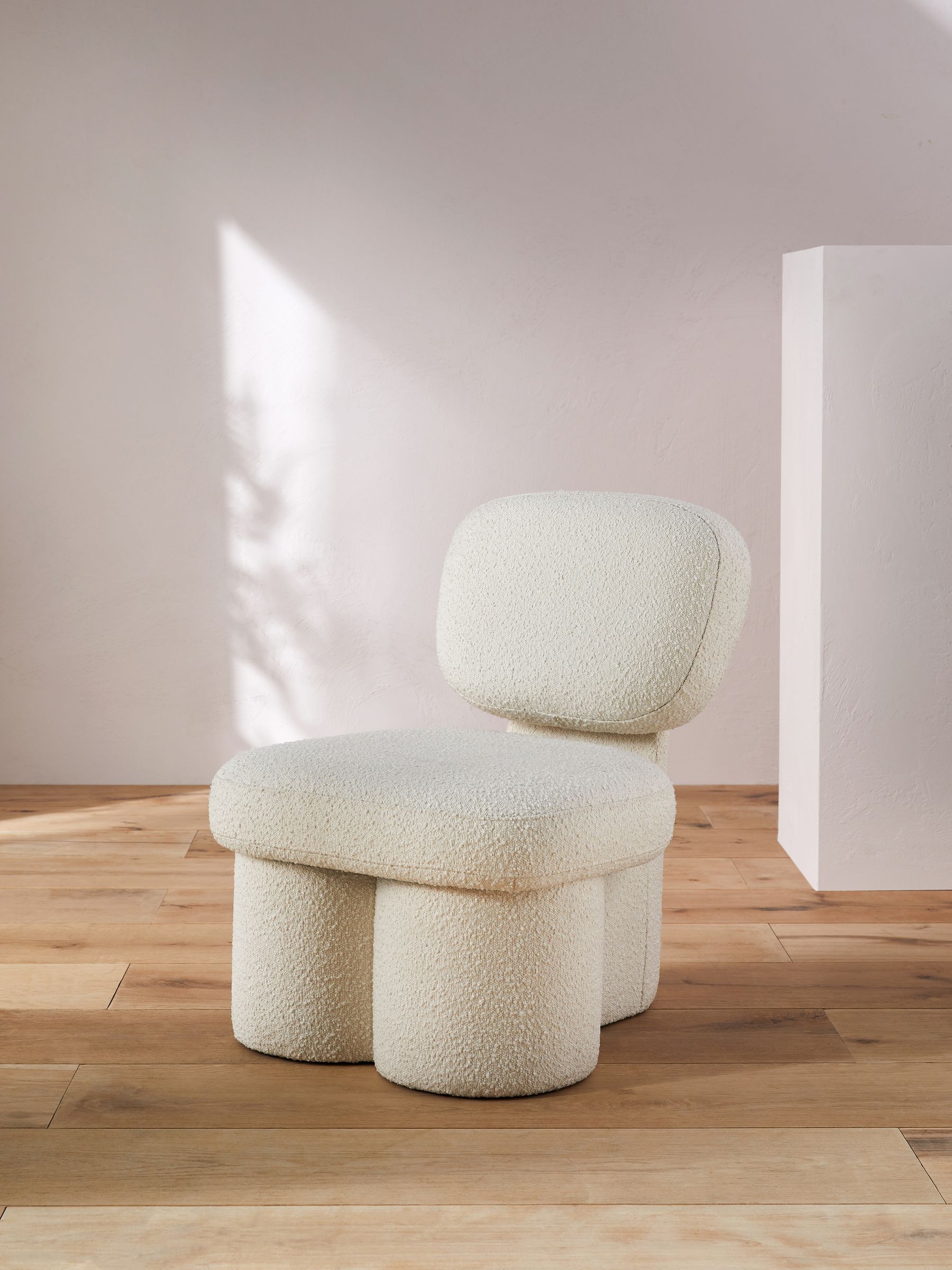 Thea Accent Chair in Ivory Boucle