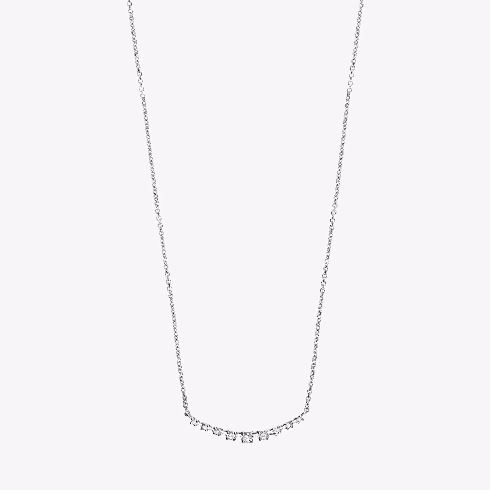 Collar de oro blanco con diamantes Riviere