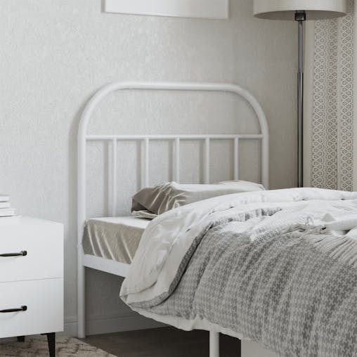 NNEVL Metal Headboard White 90 cm
