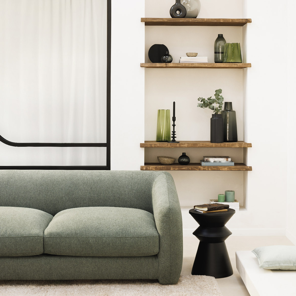 Sofa bed "Guppy" 3 seats, Cedar Green
