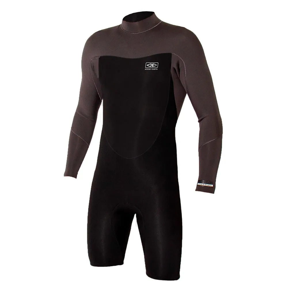 Ocean & Earth One Free Flex 2/2 mm long sleeve back zip shorty