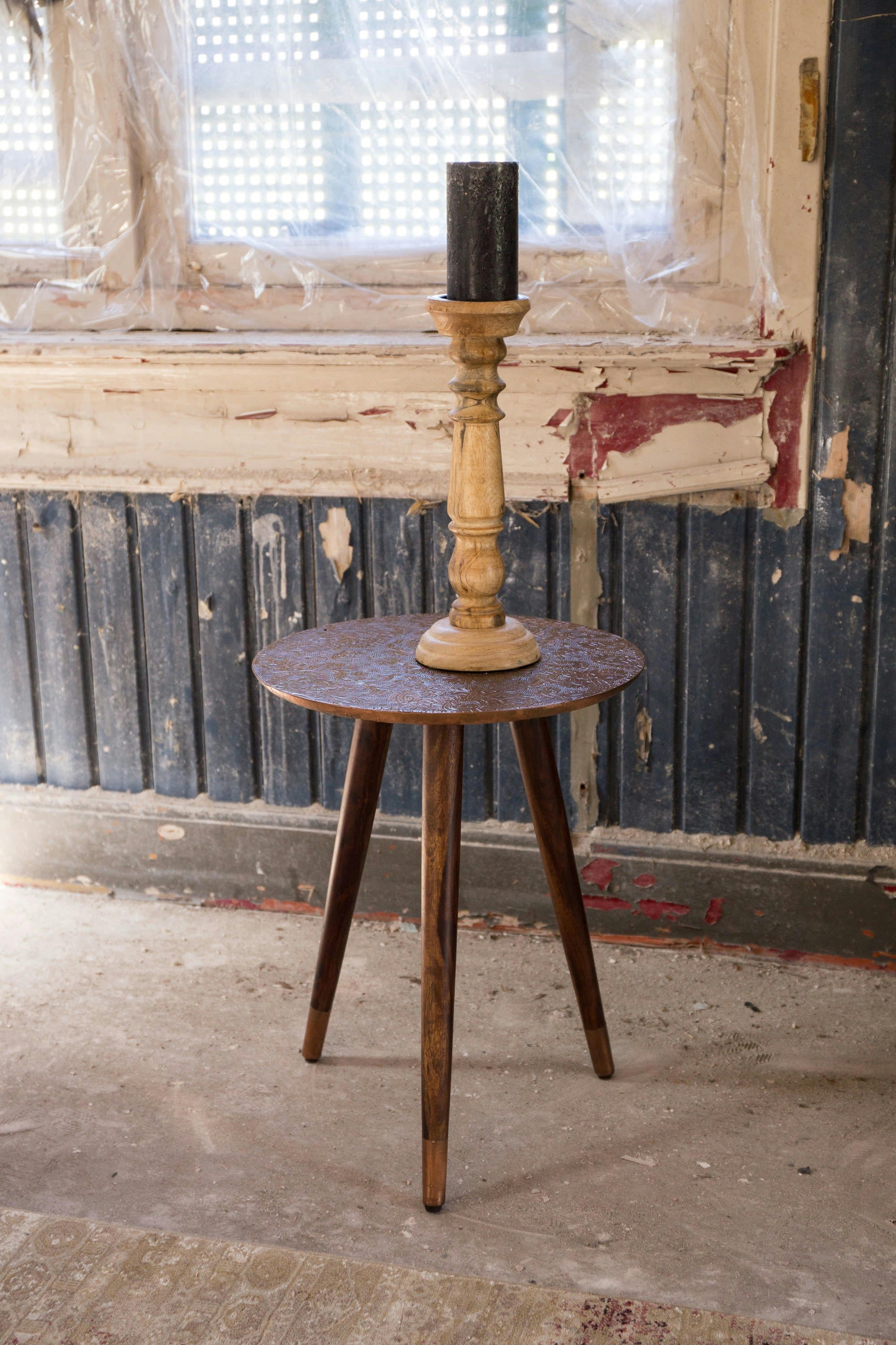 BAST - Table d'appoint en bois cuivré