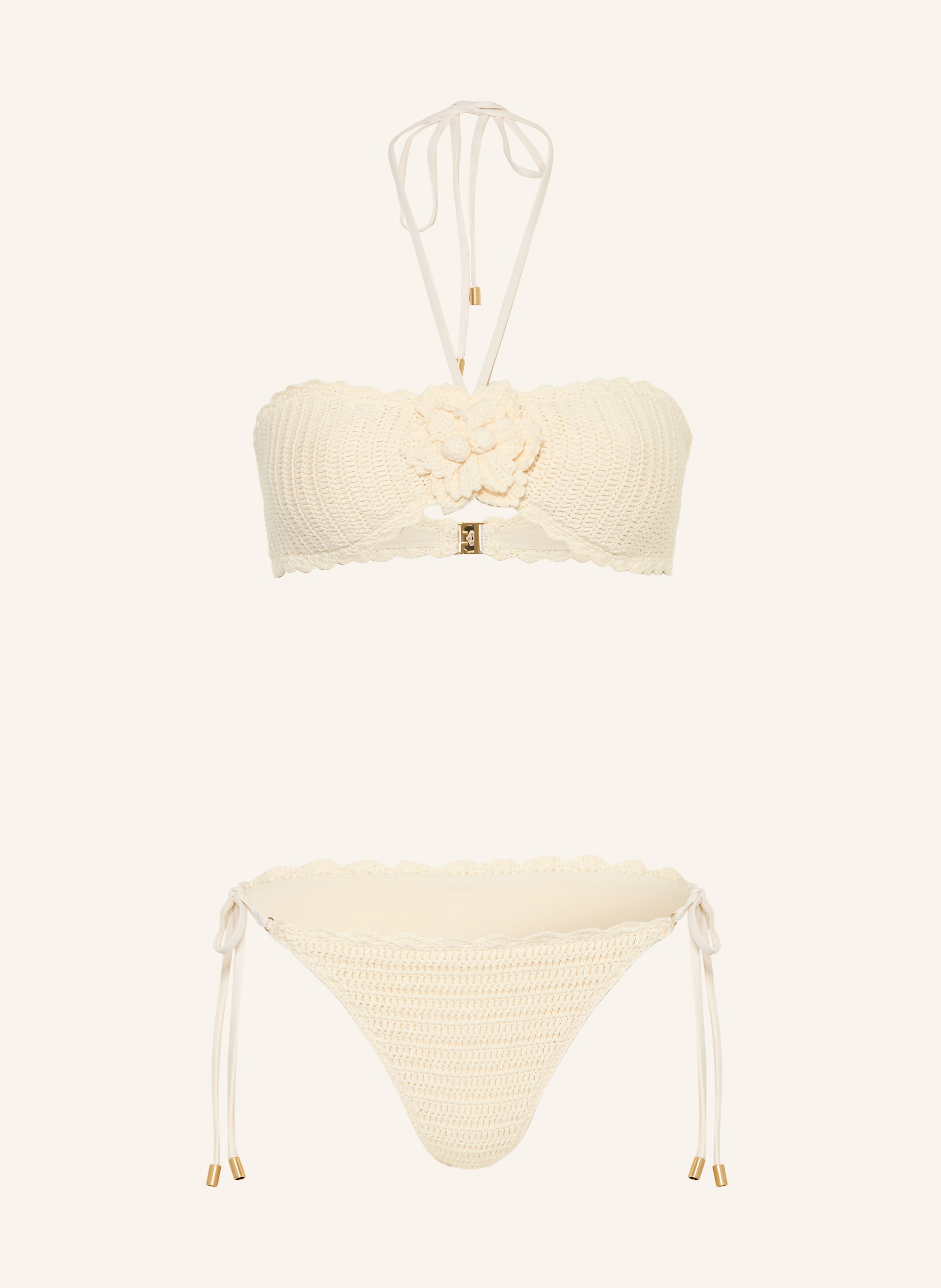 ZIMMERMANN Bandeau-Bikini AWAKEN CROCHET FLOWER