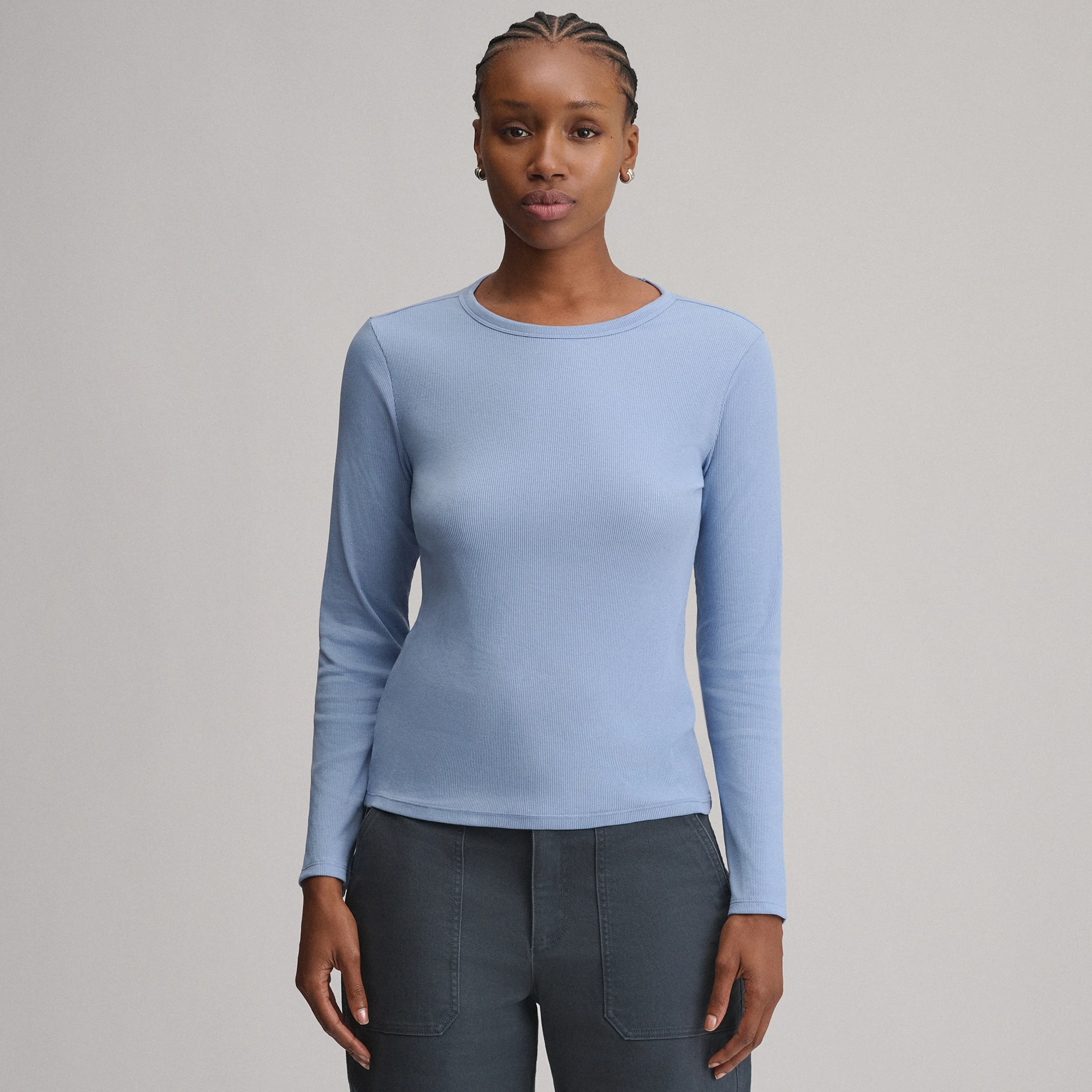 Women's Softline Rib Long-Sleeve Crew