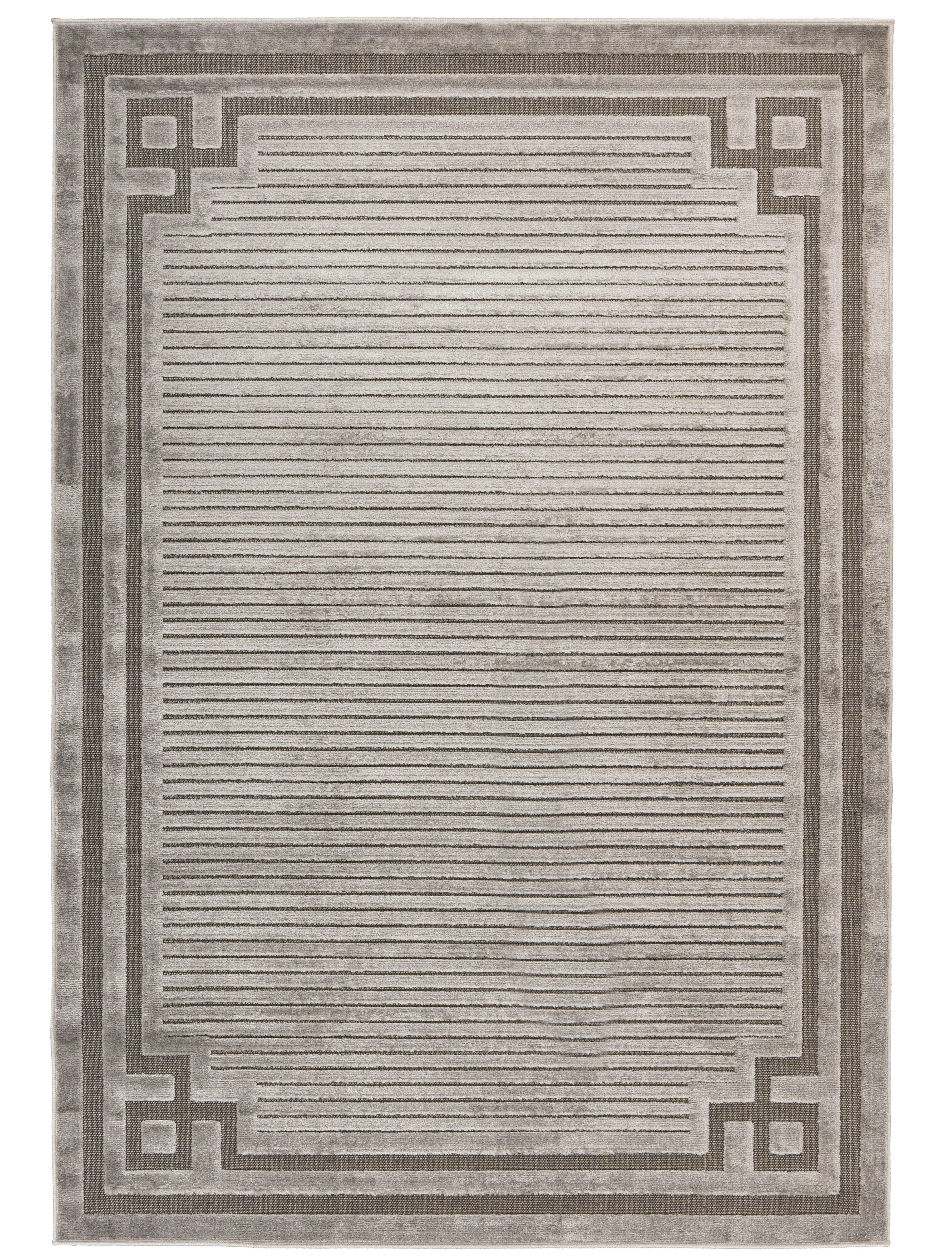 OLYMPE - Tapis de salon en polypropylène gris 160x230 cm