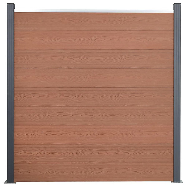 Ensemble de panneaux de clôture marron 353x186 cm WPC vidaXL