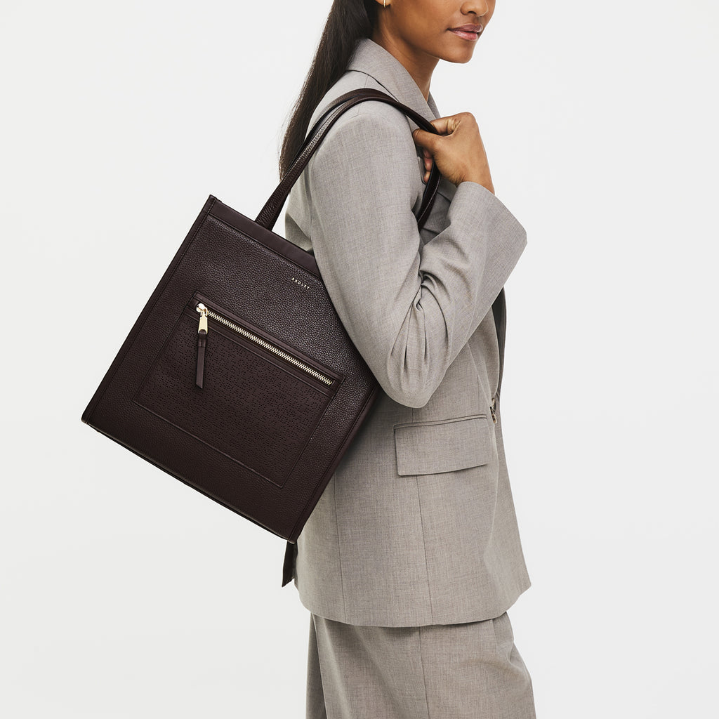 Alba Place - Medium Ziptop Tote Bag