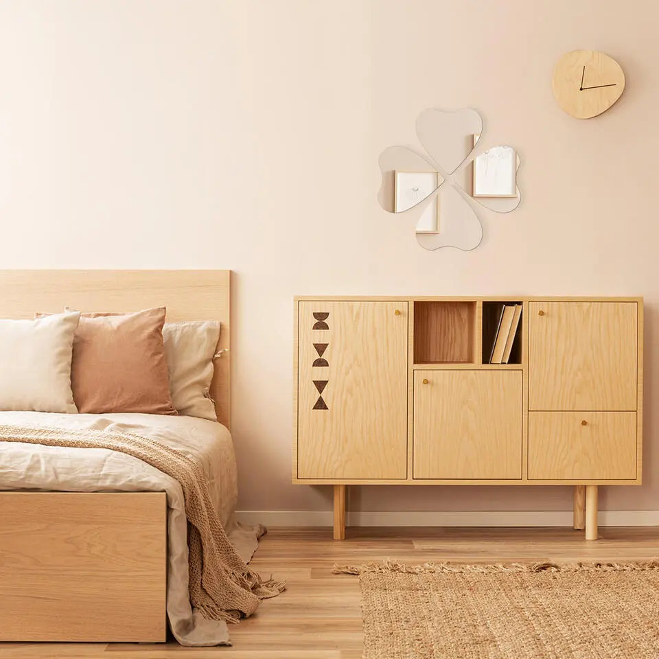 Tendance Plak spiegel - 4x - glas - zelfklevend - 20 cm - hartjes