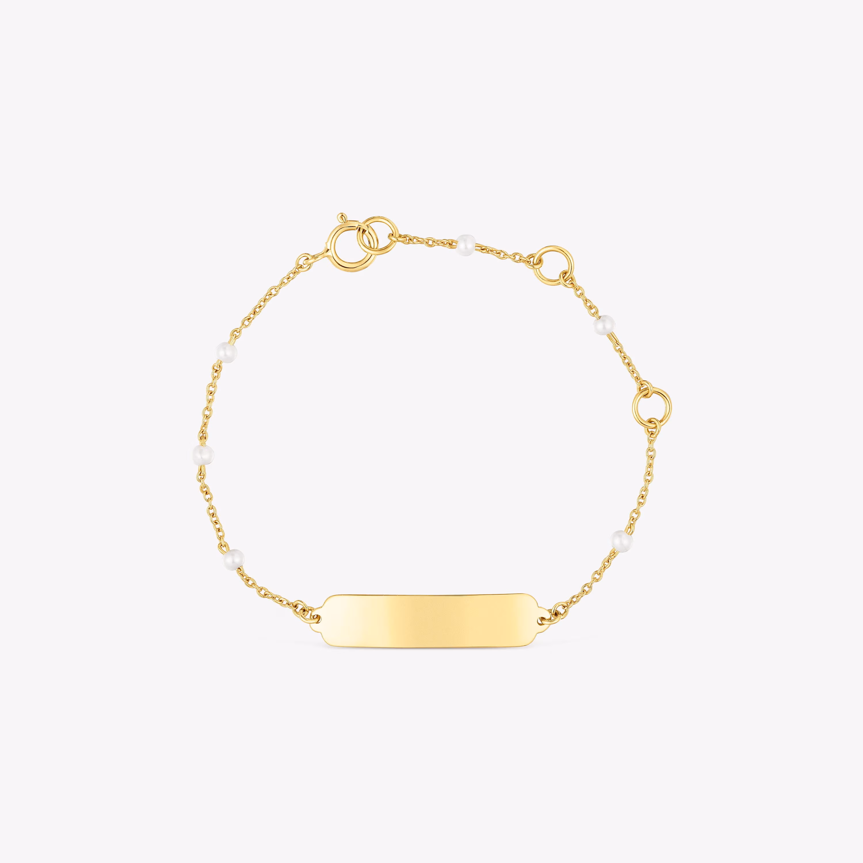 Pulsera placa de oro y perlas cultivadas TOUS Baby