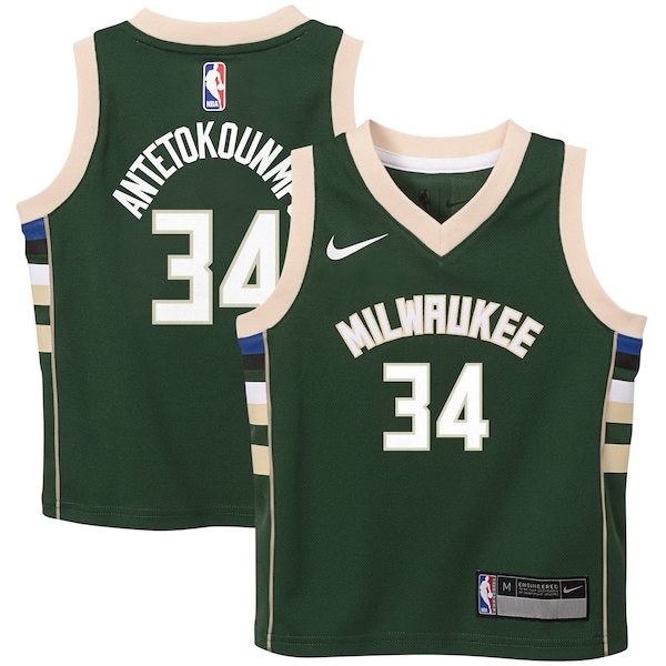 Giannis Antetokounmpo Milwaukee Bucks Nike Preschool Swingman Player Jersey - Icon Edition - Hunter Green