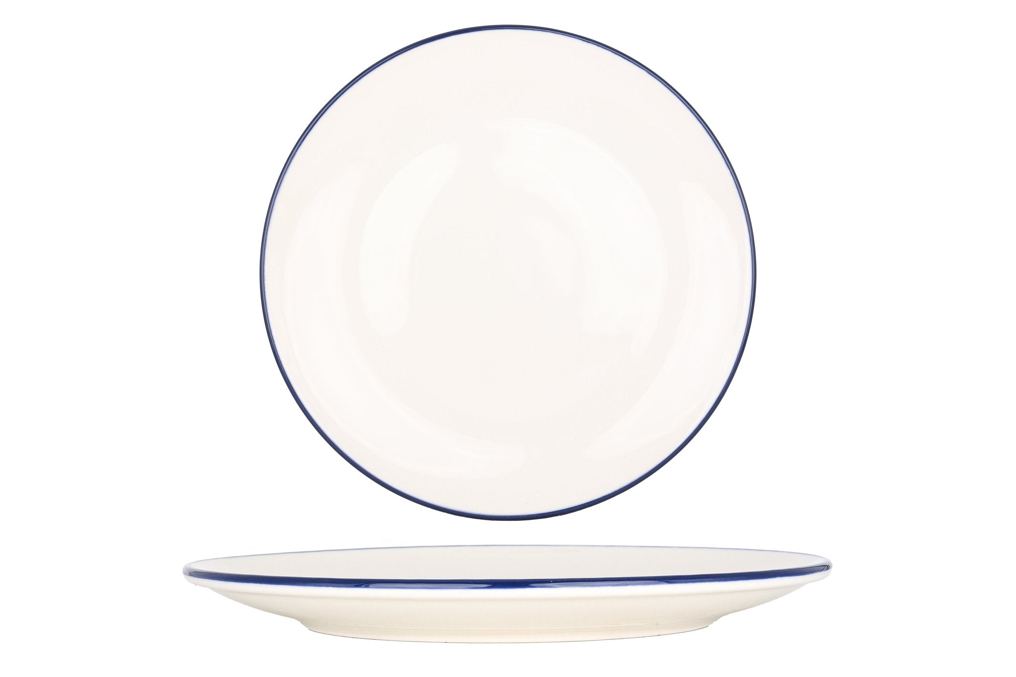 Bonna Dinerbord - Linea Blue - Porselein - 30 cm - set van 6