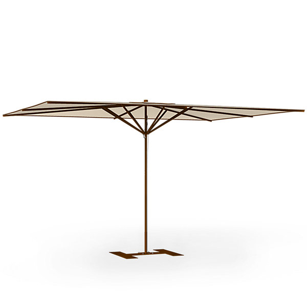 Parasol de terrasse complet Privilège Grège 400 x 300 Armature Marron