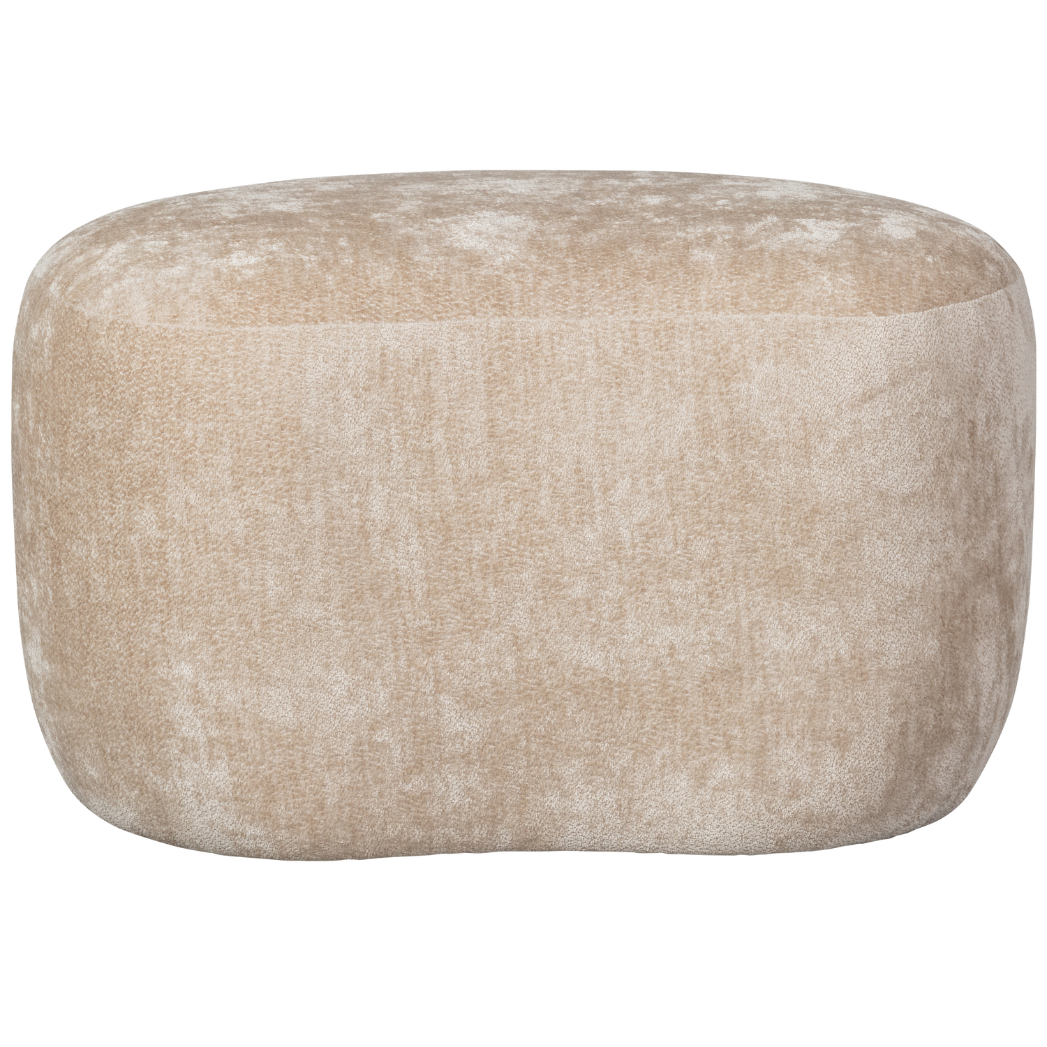 WOOOD poef Popular - Polyester - Naturel - 43x73x49