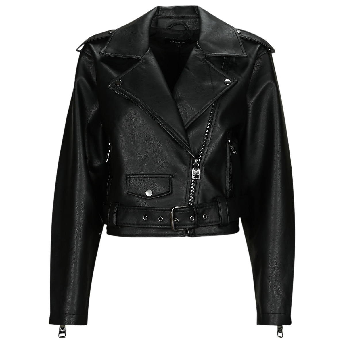 Only - ONLLOUIE FAUX LEAHTER BIKER OTW - Black