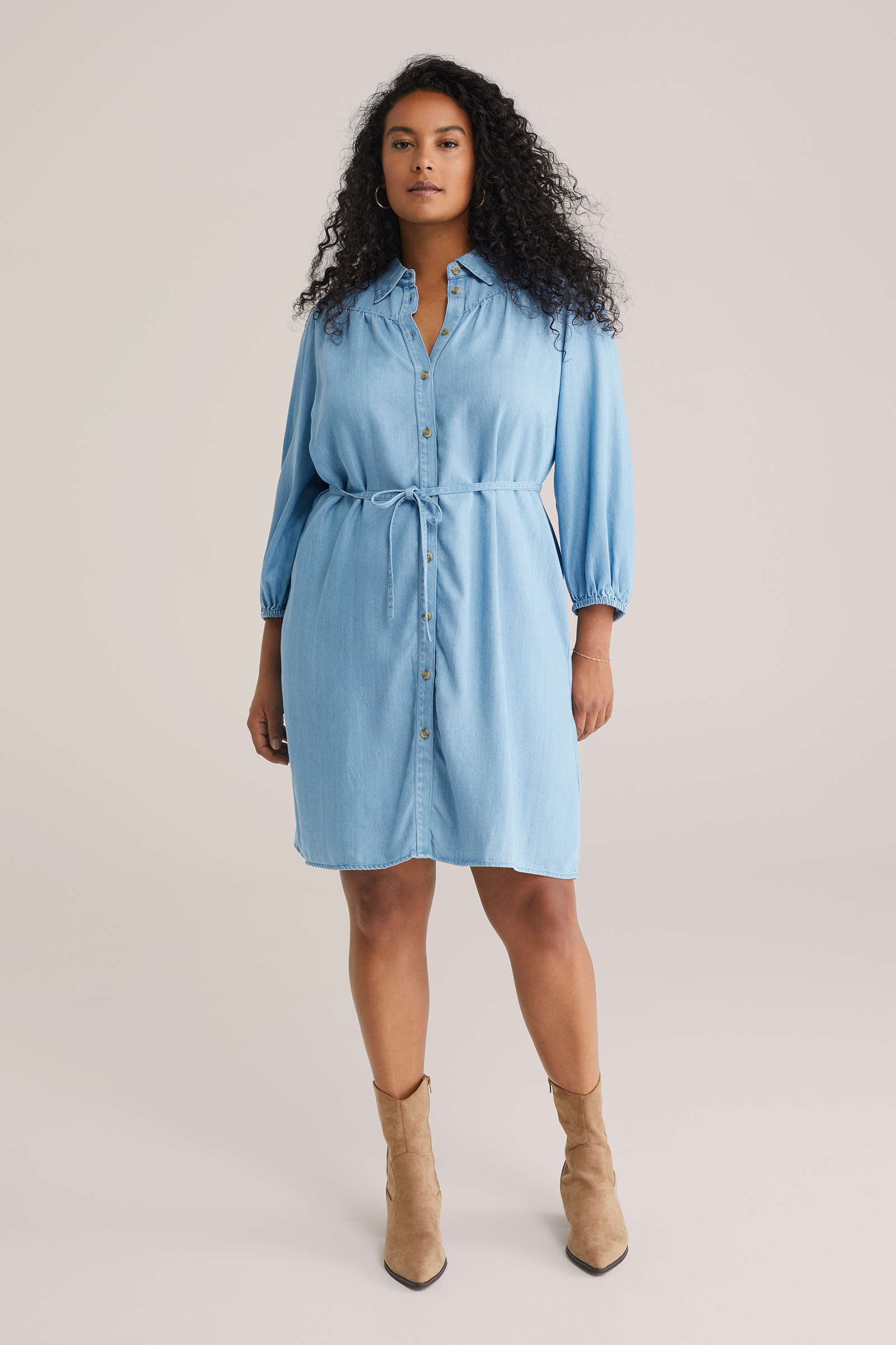 Dames jurk van denim - Curve