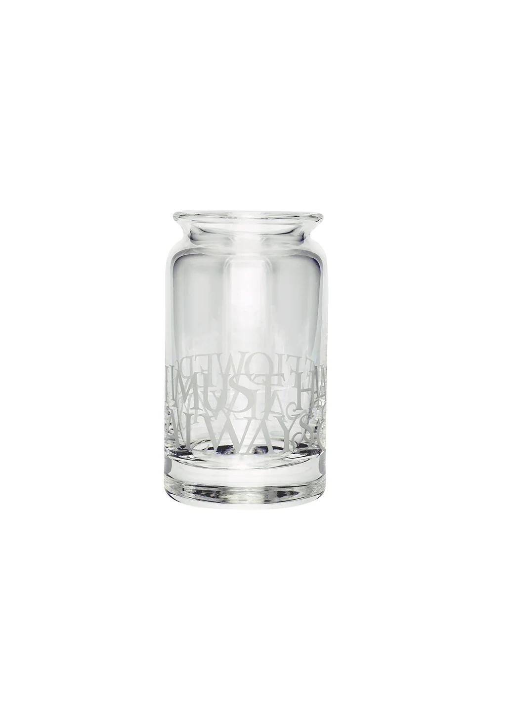 Black Toast Small Crystal Glass Jar Vase