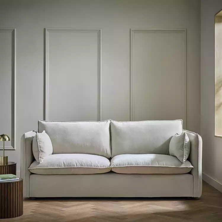 Habitat Willow Fabric 3 Seater Sofa - Natural