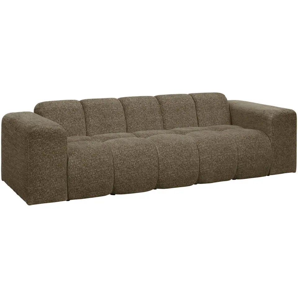 Bank Beau 3-zits - stof Raven - bruin