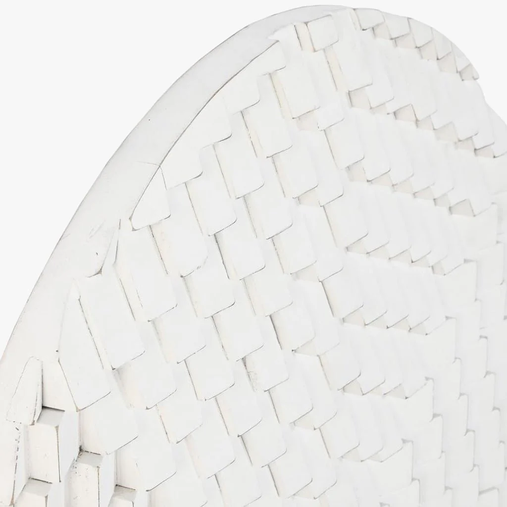 Decoração de Parede Redonda Branca RELEVO