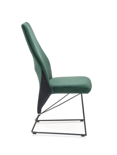 Krzesło K485 VELVET ciemnozielone