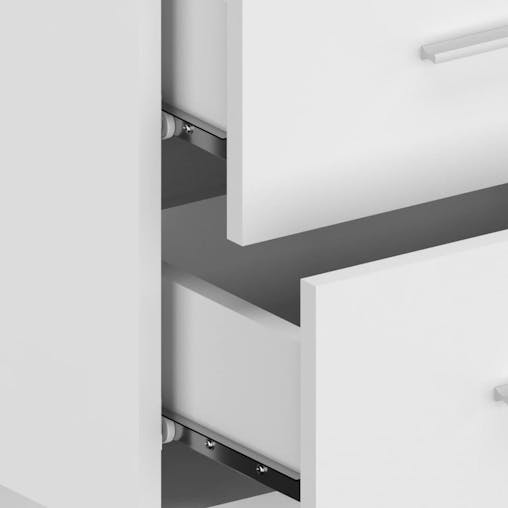 NNEVL Wall-mounted Bedside Cabinets 2 pcs High Gloss White
