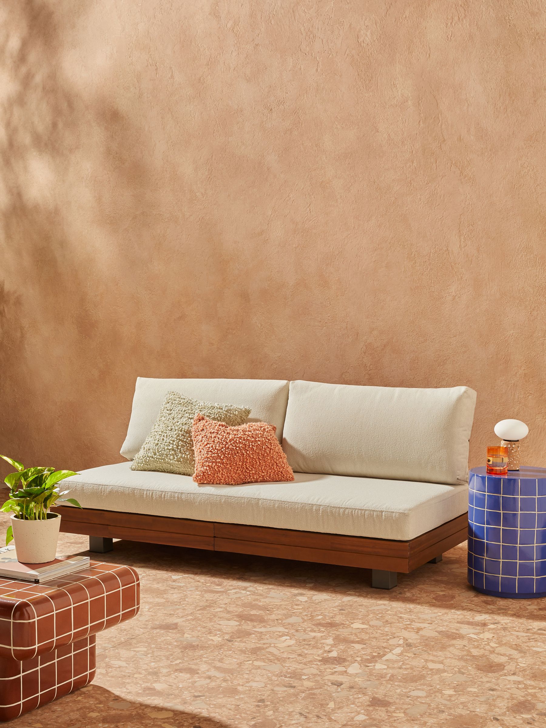 Avarna Garden 2 Seater Sofa in Off White Boucle