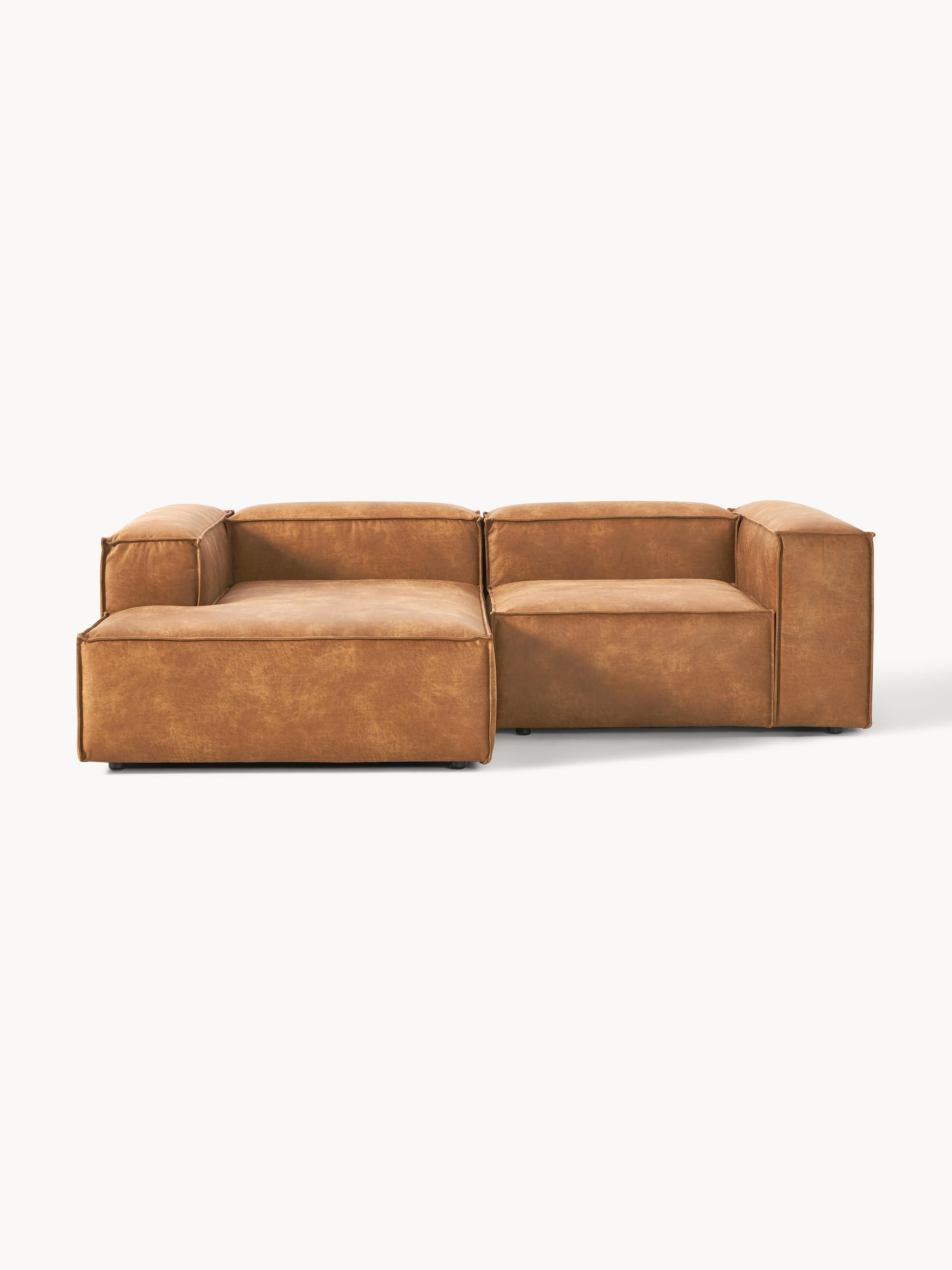 Modulares Ecksofa Lennon (2-Sitzer) aus recyceltem Leder