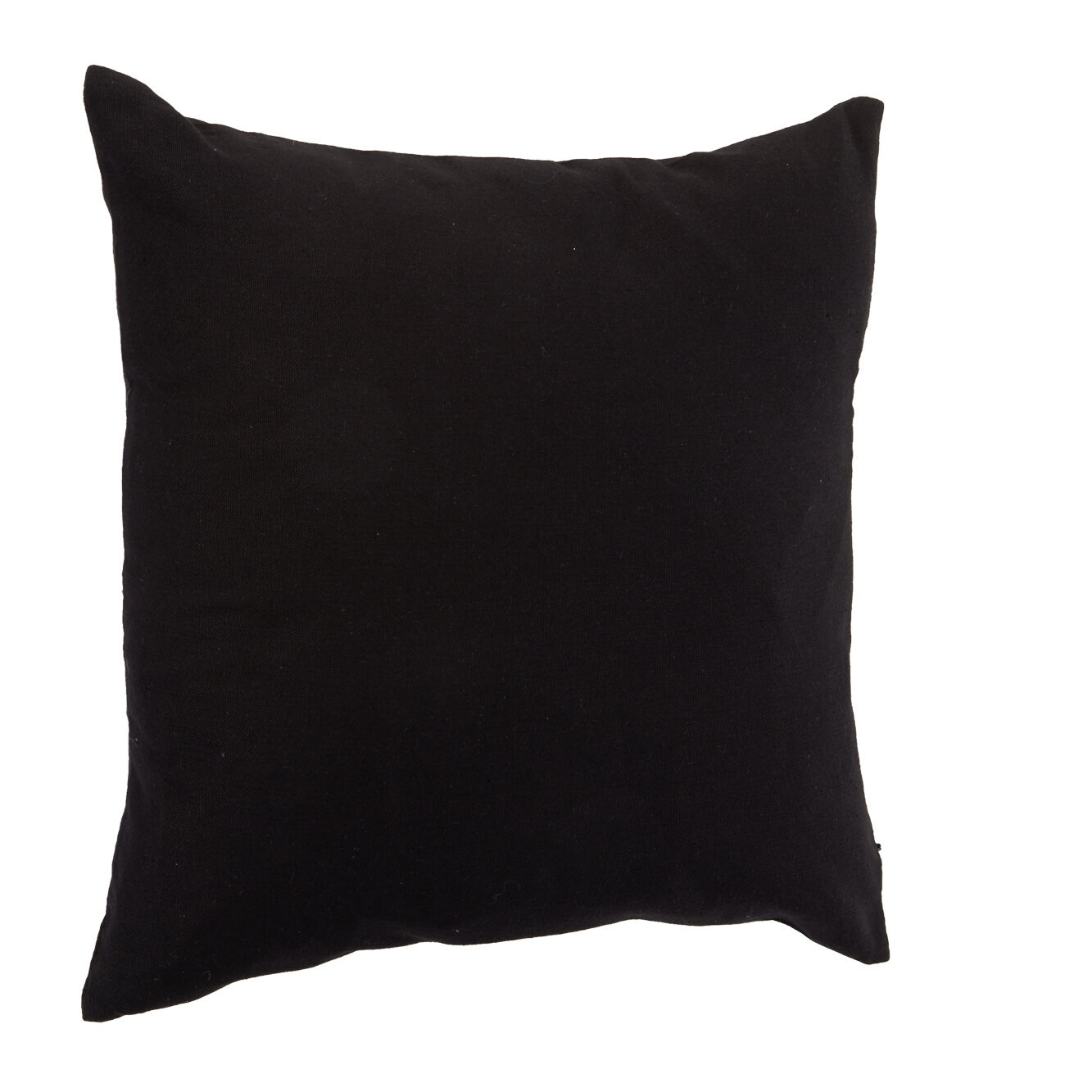 Housse de coussin carré unie noir