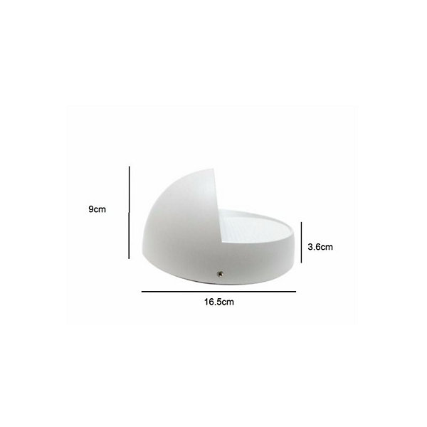 Applique Murale LED Ovale 7W IP44 BLANC - Blanc Neutre 4000K - 5500K - SILAMP