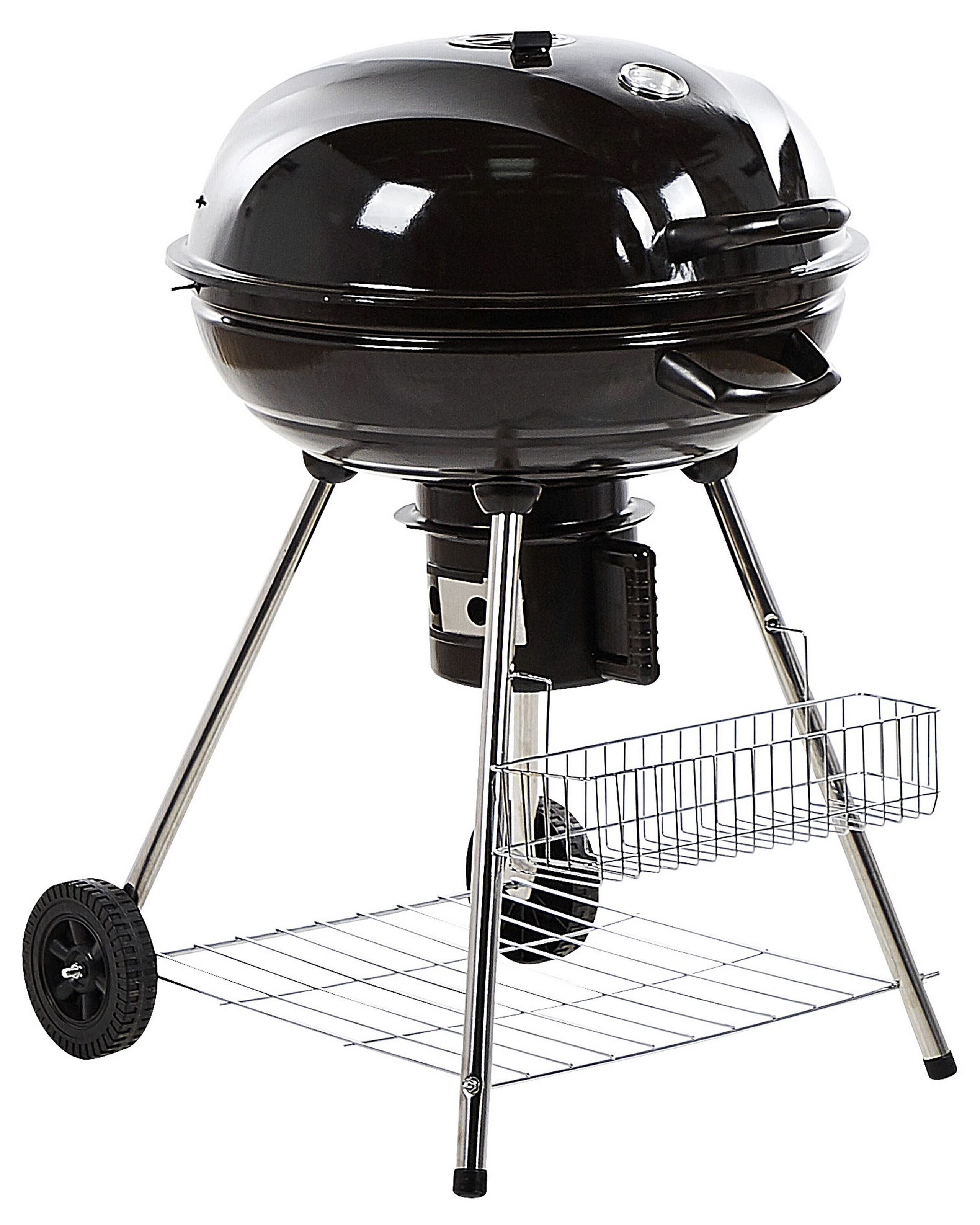 Ogrodowy grill węglowy z termometrem ma kółkach