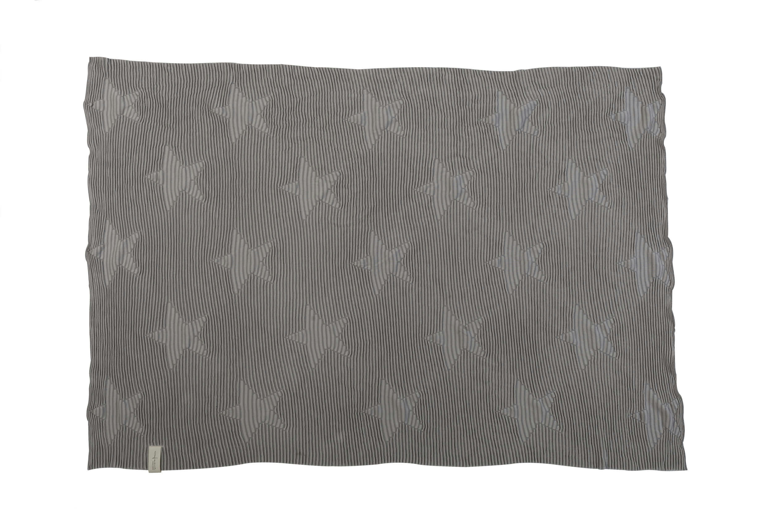HIPPY STARS - Couverture en coton gris 90x120