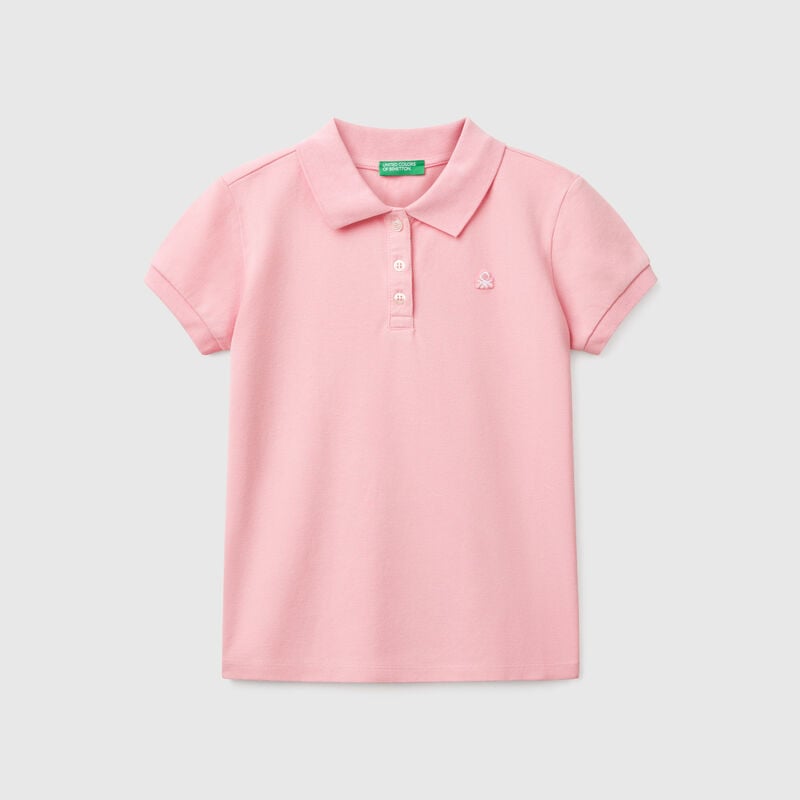 Short sleeve polo in cotton
