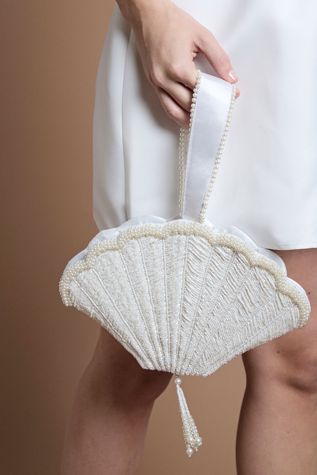Coast Bridal Nessa Sequin Shell With Tassel Grab Bag