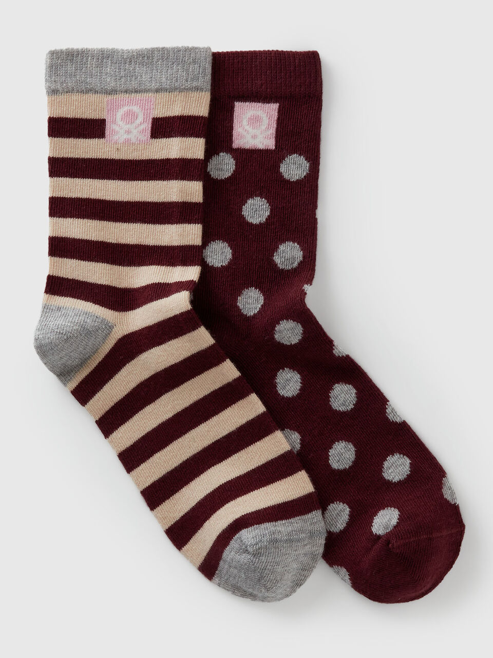 Two pairs of patterned socks