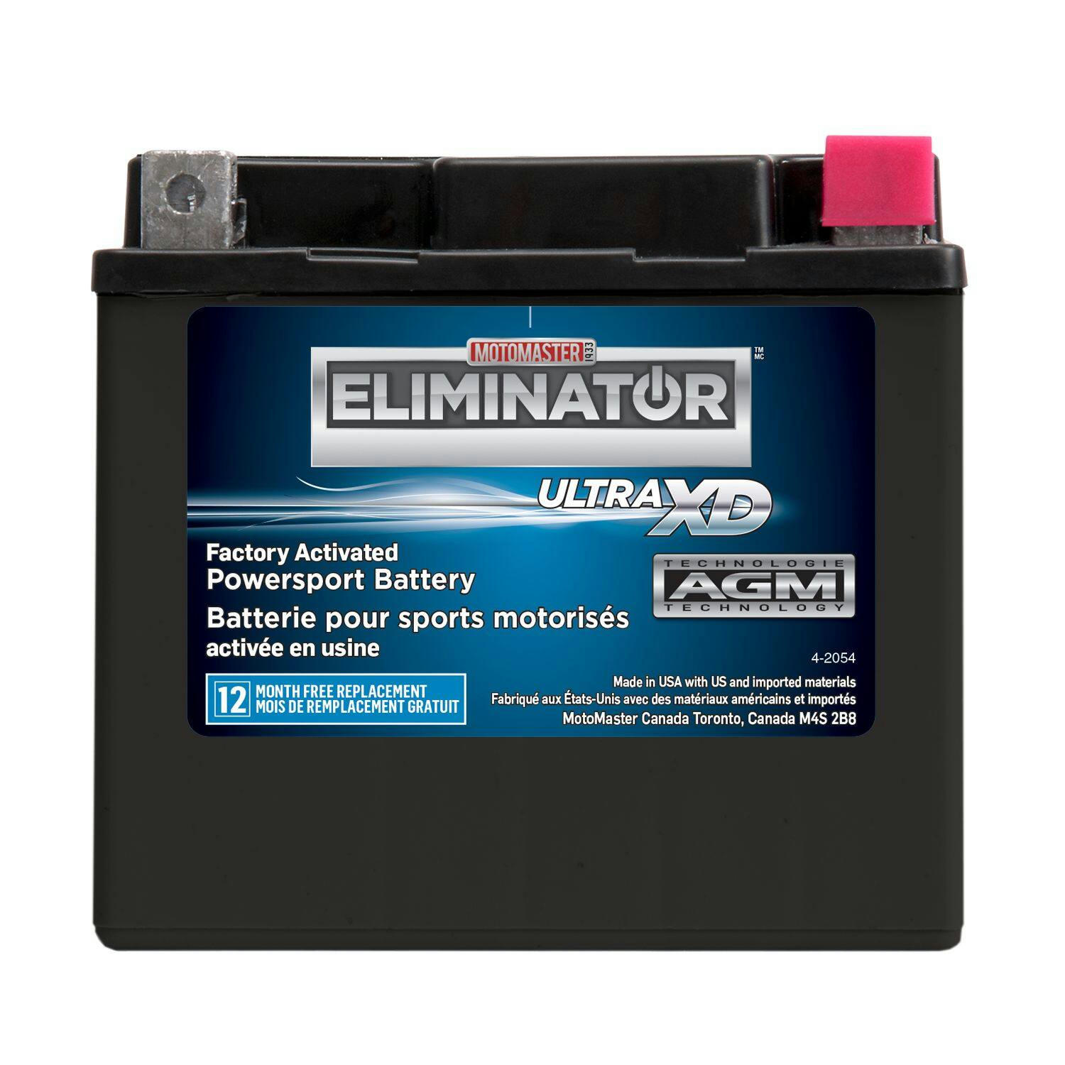MOTOMASTER ELIMINATOR AGM Factory-Activated Powersports Battery, ET5L